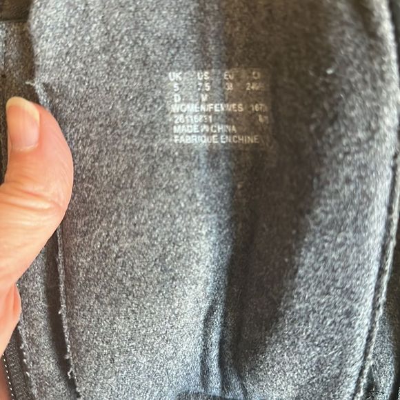 Clarks | Black Suede & Gray Wool Merrian Noble Lace Up Side Zio Riding Boot 7.5 - Picture 9 of 9